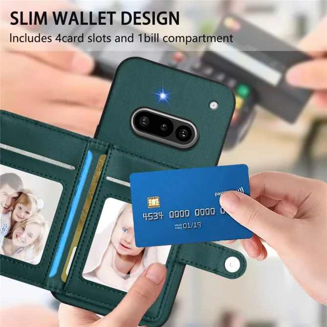 Coque Nothing Phone (3a) Simili Cuir Béquille Protection 4