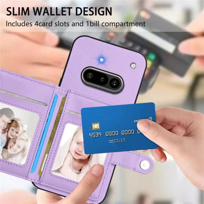 Coque Nothing Phone (3a) Simili Cuir Béquille Protection 4