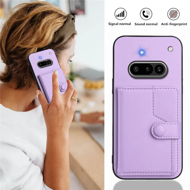 Coque Nothing Phone (3a) Simili Cuir Béquille Protection 4