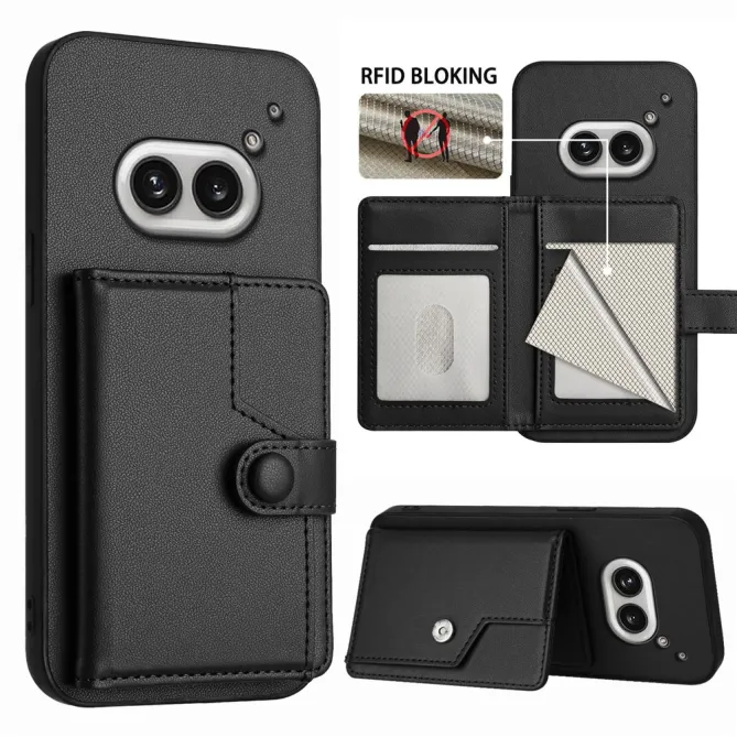 Coque Nothing Phone (2a) Simili Cuir Béquille Protection 2