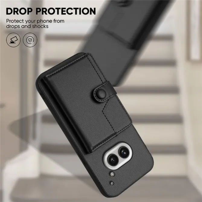 Coque Nothing Phone (2a) Simili Cuir Béquille Protection 2