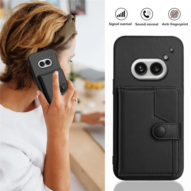 Coque Nothing Phone (2a) Simili Cuir Béquille Protection 2