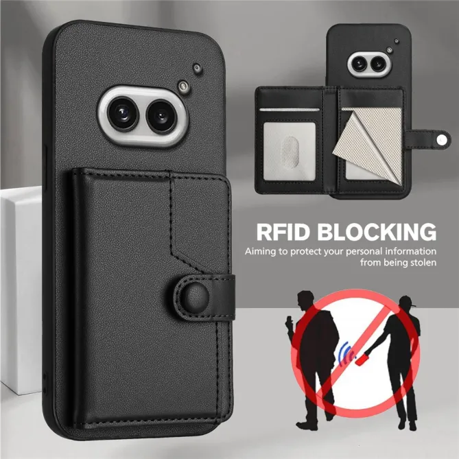 Coque Nothing Phone (2a) Simili Cuir Béquille Protection 2