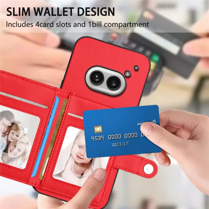 Coque Nothing Phone (2a) Simili Cuir Béquille Protection 2