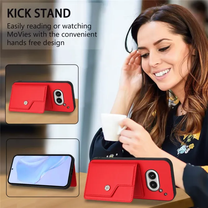 Coque Nothing Phone (2a) Simili Cuir Béquille Protection 2