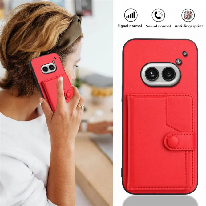Coque Nothing Phone (2a) Simili Cuir Béquille Protection 2