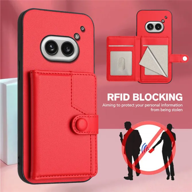 Coque Nothing Phone (2a) Simili Cuir Béquille Protection 2