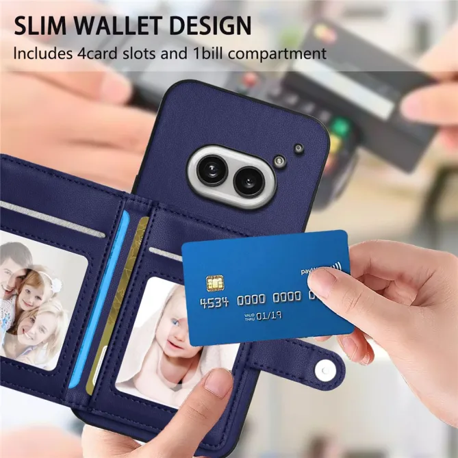 Coque Nothing Phone (2a) Simili Cuir Béquille Protection 2