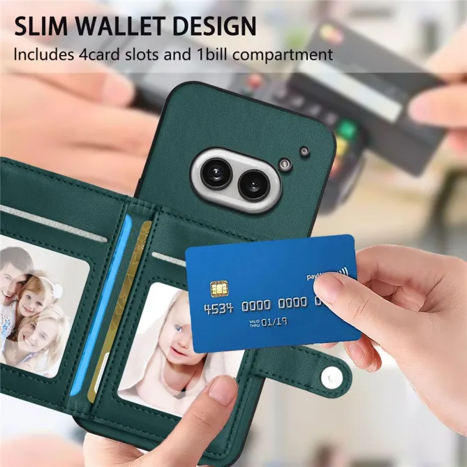 Coque Nothing Phone (2a) Simili Cuir Béquille Protection 2