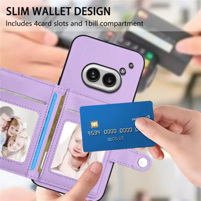 Coque Nothing Phone (2a) Simili Cuir Béquille Protection 2