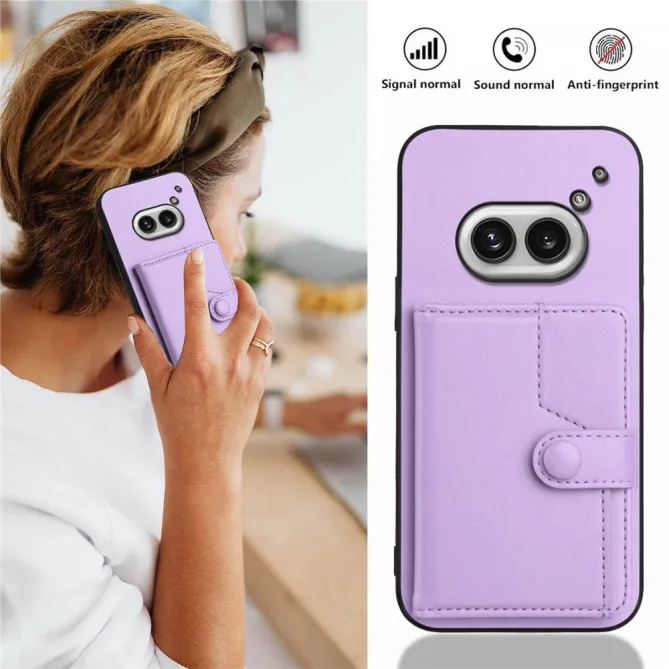 Coque Nothing Phone (2a) Simili Cuir Béquille Protection 2