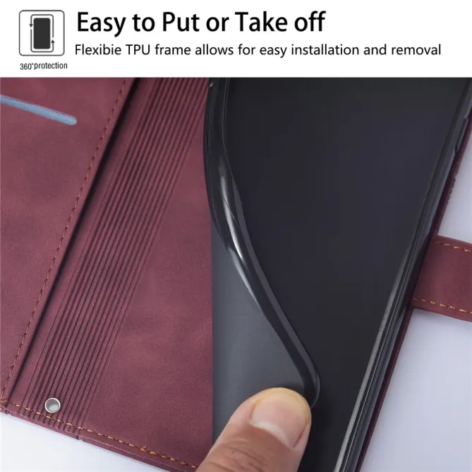 Housse Nothing Phone (3a) Pro Simili Cuir Sangle Porte-Cartes 8