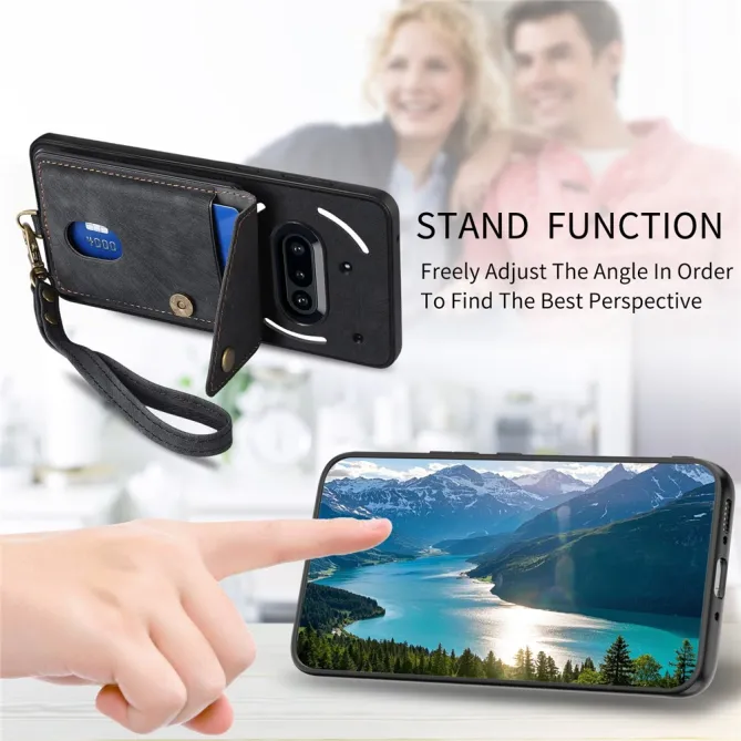 Housse Nothing Phone (3a) Simili Cuir Béquille Porte-Cartes 2