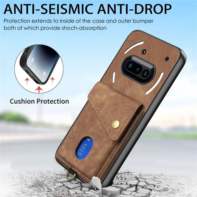 Housse Nothing Phone (3a) Simili Cuir Béquille Porte-Cartes 2