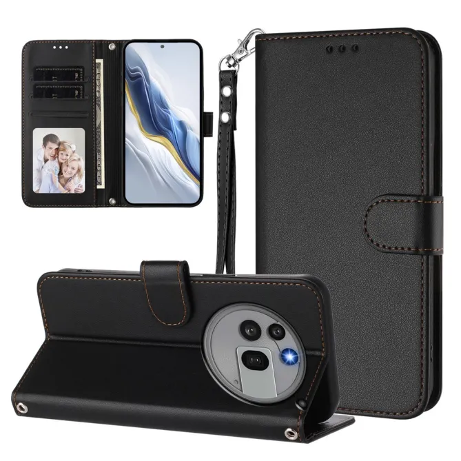 Housse Nothing Phone (3a) Pro Simili Cuir Sangle Porte-Cartes 9
