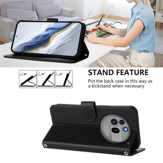 Housse Nothing Phone (3a) Pro Simili Cuir Sangle Porte-Cartes 9