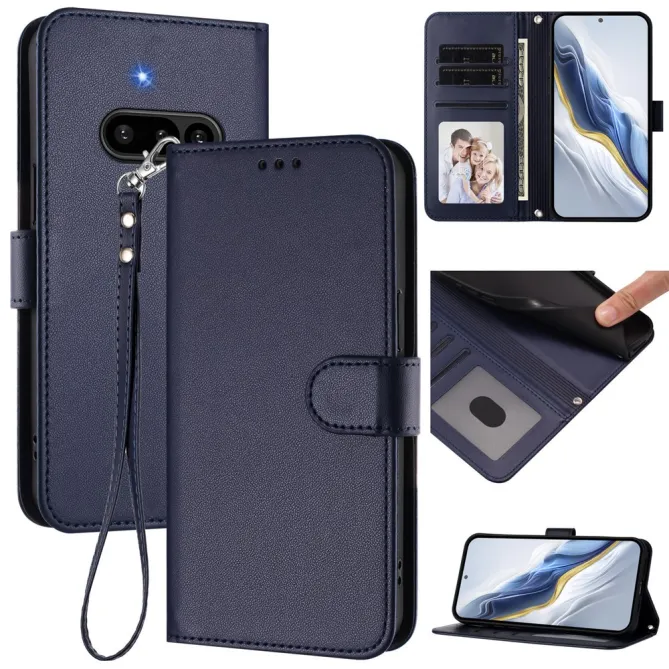 Housse Nothing Phone (3a) Simili Cuir Sangle Porte-Cartes 12