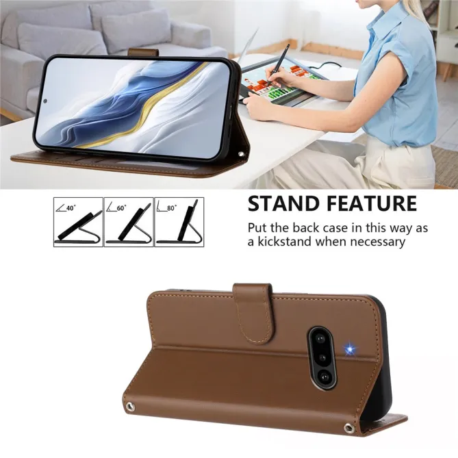 Housse Nothing Phone (3a) Simili Cuir Sangle Porte-Cartes 12