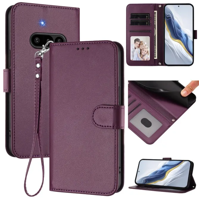 Housse Nothing Phone (3a) Simili Cuir Sangle Porte-Cartes 12