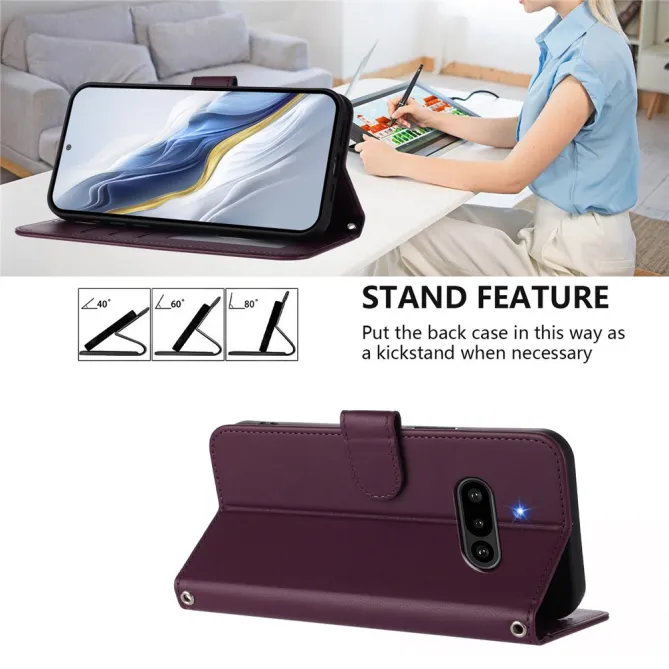 Housse Nothing Phone (3a) Simili Cuir Sangle Porte-Cartes 12