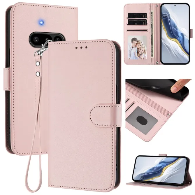 Housse Nothing Phone (3a) Simili Cuir Sangle Porte-Cartes 12