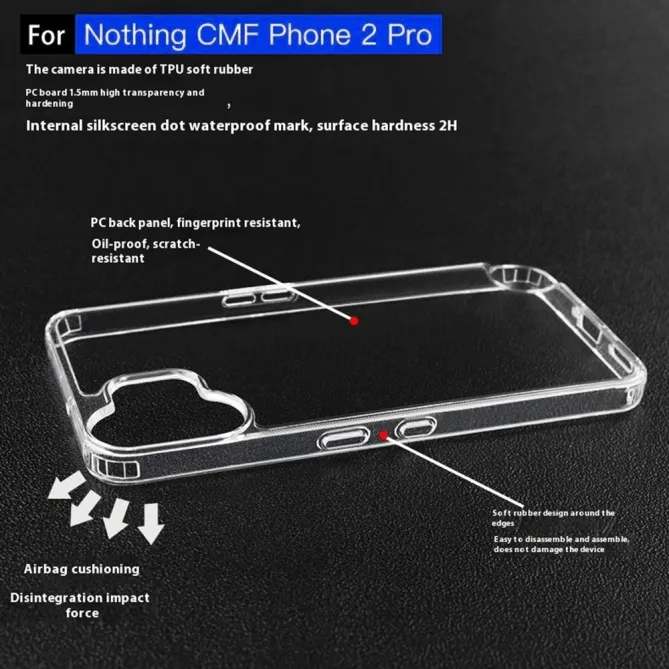 Coque CMF Phone 2 Pro TPU Transparent Protection 4
