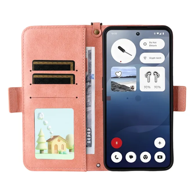 Housse Nothing Phone (3a) Simili Cuir Sangle Porte-Cartes 13