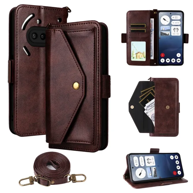 Housse Nothing Phone (3a) Simili Cuir Sangle Porte-Cartes 13