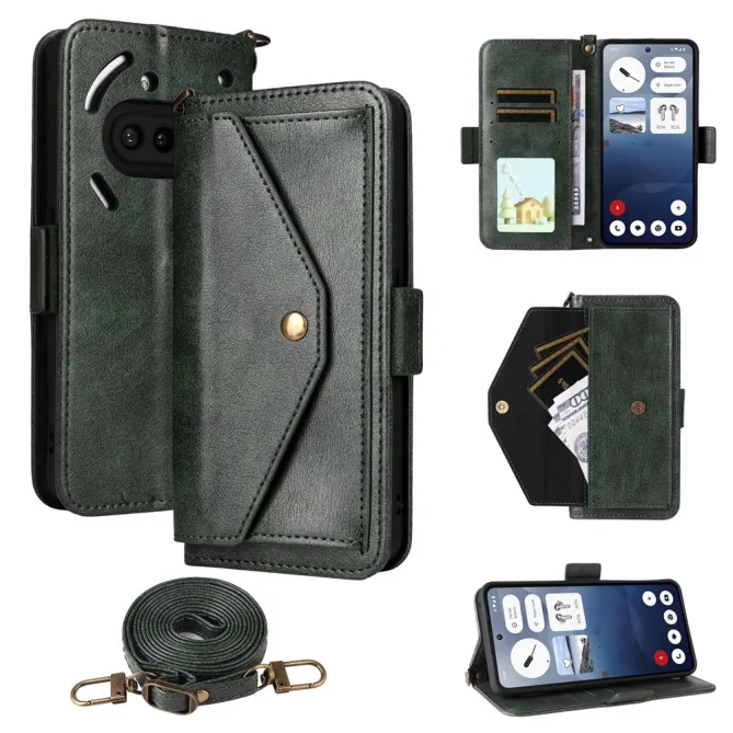 Housse Nothing Phone (3a) Simili Cuir Sangle Porte-Cartes 13