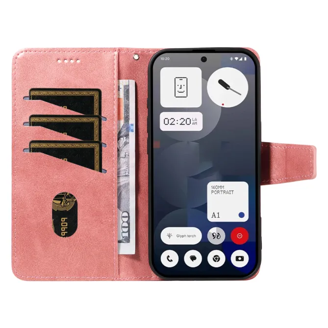Housse Nothing Phone (3a) Simili Cuir Sangle Porte-Cartes 14