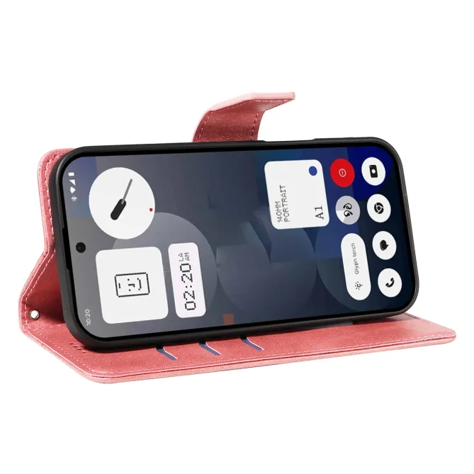Housse Nothing Phone (3a) Simili Cuir Sangle Porte-Cartes 14