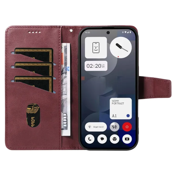 Housse Nothing Phone (3a) Simili Cuir Sangle Porte-Cartes 14