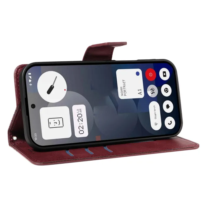 Housse Nothing Phone (3a) Simili Cuir Sangle Porte-Cartes 14