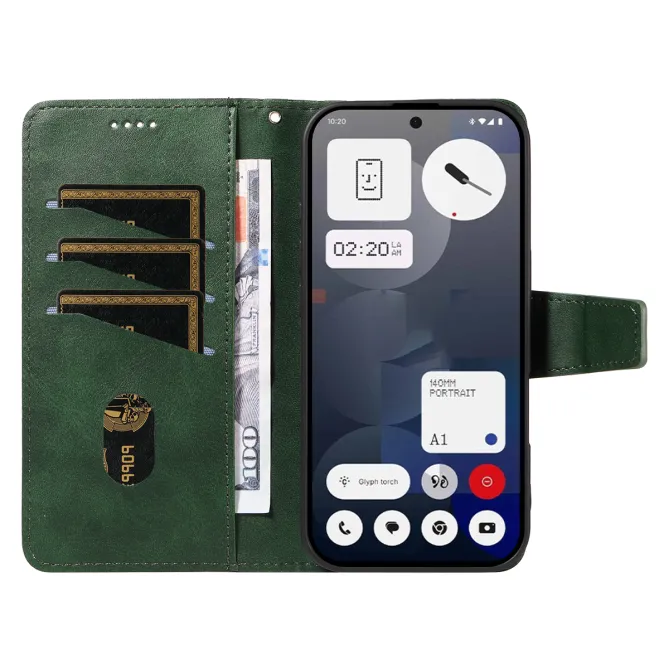 Housse Nothing Phone (3a) Simili Cuir Sangle Porte-Cartes 14