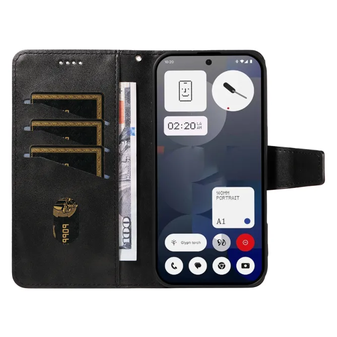Housse Nothing Phone (3a) Simili Cuir Sangle Porte-Cartes 14