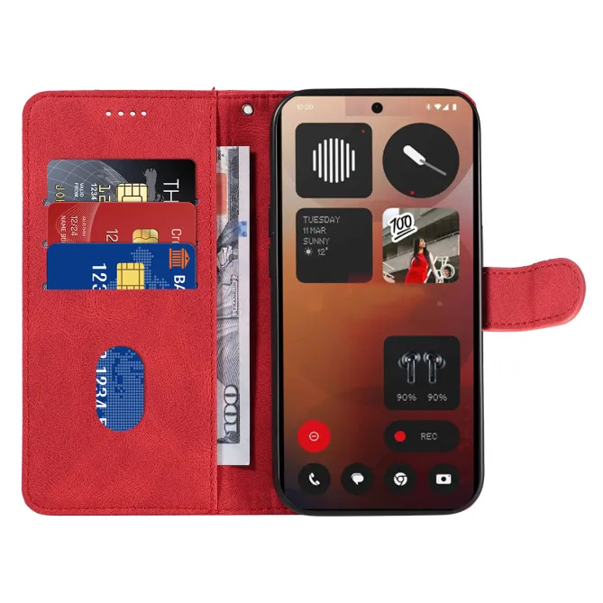 Housse Nothing Phone (3a) Pro Simili Cuir Porte-Cartes 8