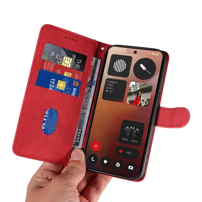 Housse Nothing Phone (3a) Pro Simili Cuir Porte-Cartes 8