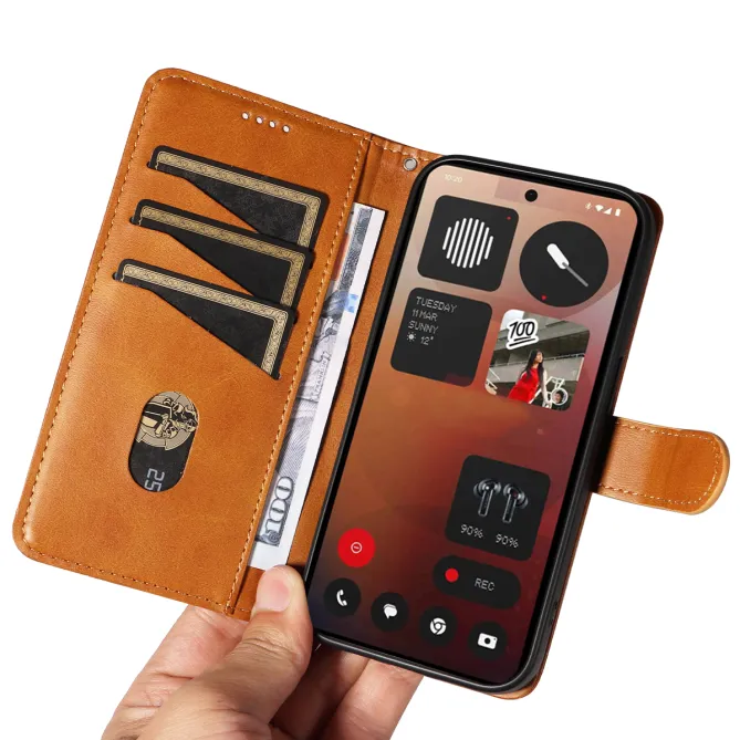 Housse Nothing Phone (3a) Pro Simili Cuir Porte-Cartes 9