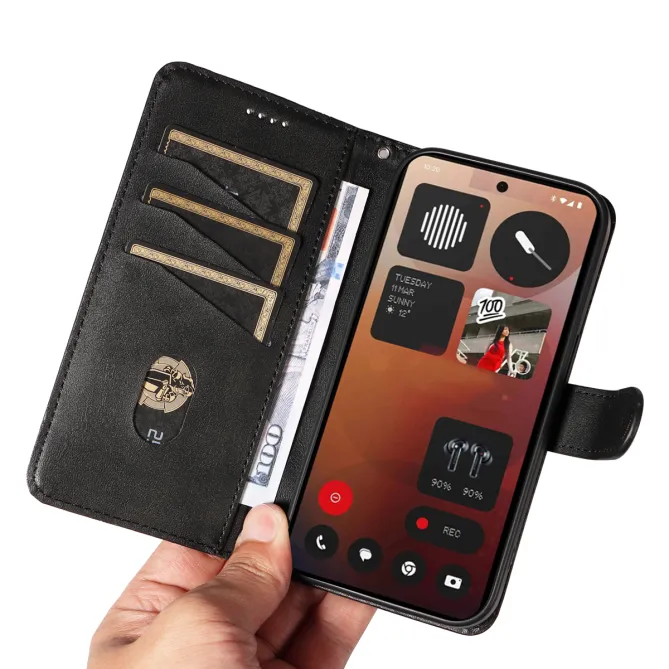 Housse Nothing Phone (3a) Pro Simili Cuir Porte-Cartes 9