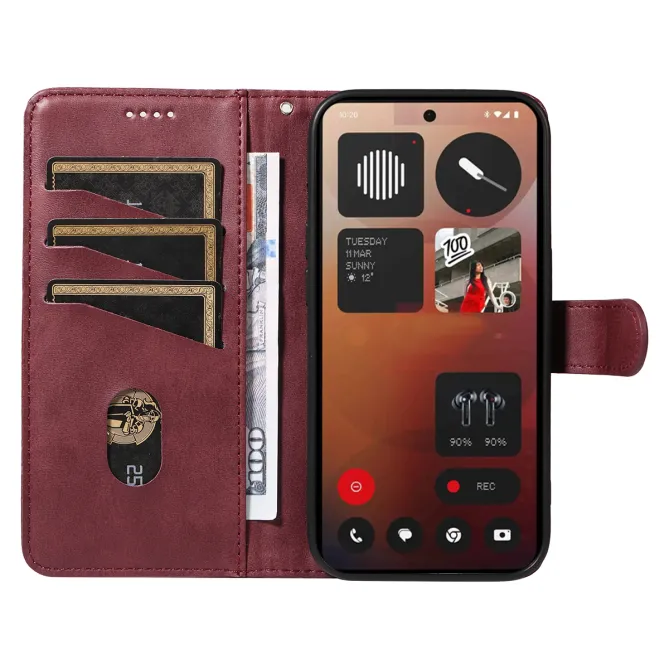 Housse Nothing Phone (3a) Pro Simili Cuir Porte-Cartes 9