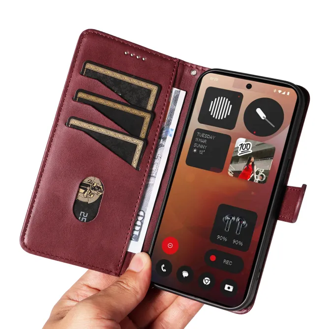 Housse Nothing Phone (3a) Pro Simili Cuir Porte-Cartes 9