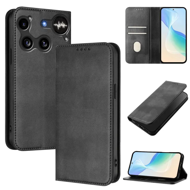 Housse Nothing Phone (3) Simili Cuir RFID Porte-Cartes Rétro