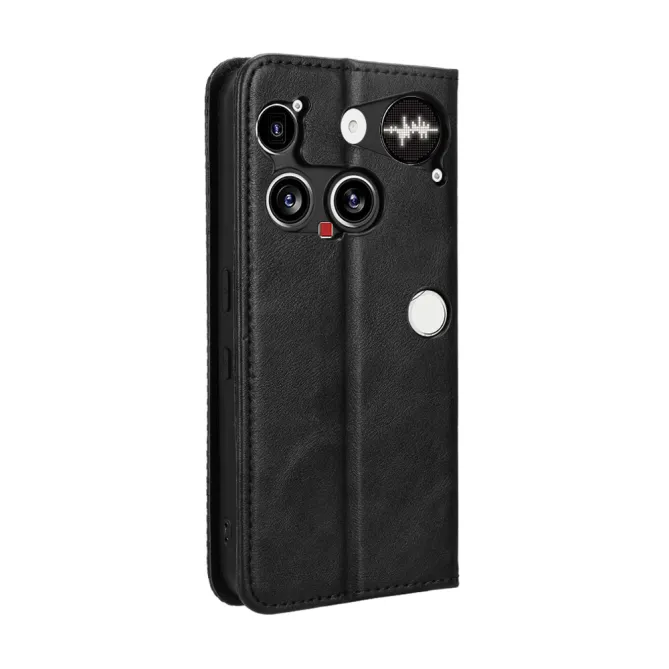 Housse Nothing Phone (3) Simili Cuir Porte-Cartes Rétro