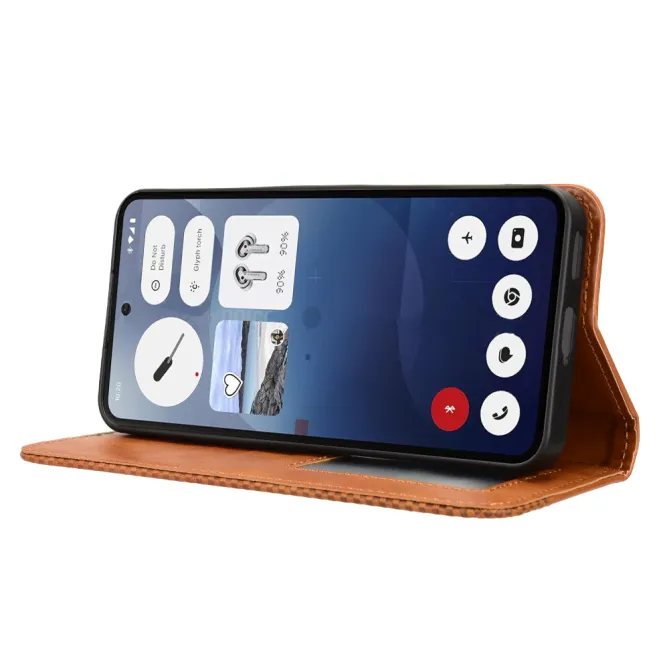 Housse Nothing Phone (3) Simili Cuir Porte-Cartes Rétro