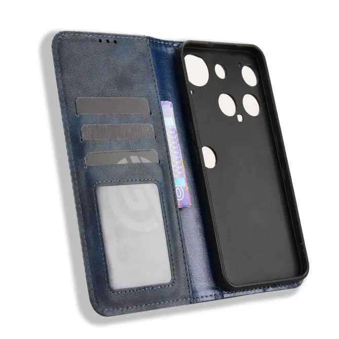 Housse Nothing Phone (3) Simili Cuir Porte-Cartes Rétro