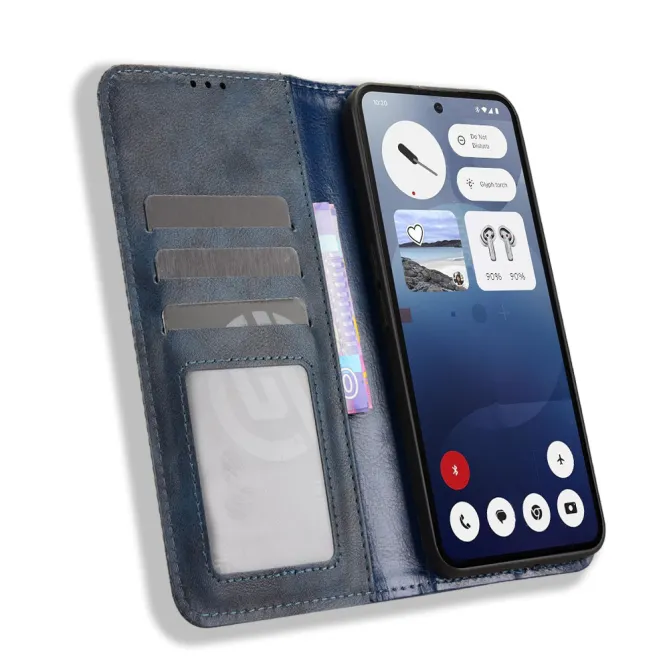 Housse Nothing Phone (3) Simili Cuir Porte-Cartes Rétro