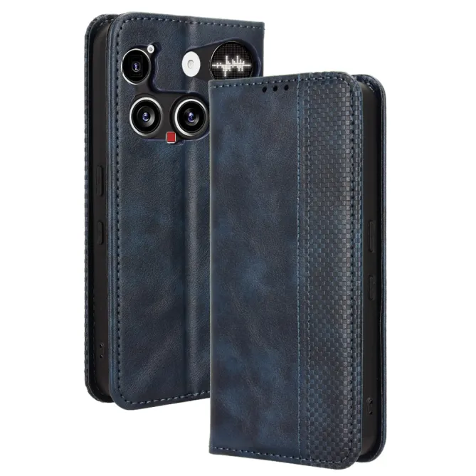 Housse Nothing Phone (3) Simili Cuir Porte-Cartes Rétro