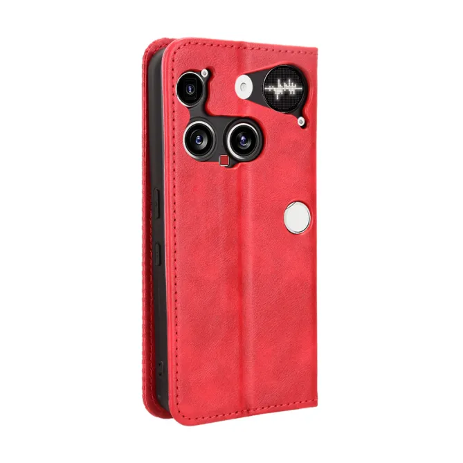 Housse Nothing Phone (3) Simili Cuir Porte-Cartes Rétro