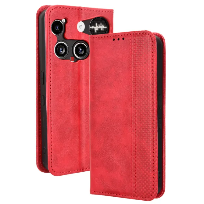 Housse Nothing Phone (3) Simili Cuir Porte-Cartes Rétro