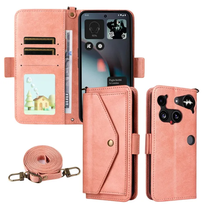 Housse Nothing Phone (3) Simili Cuir Sangle Porte-Cartes 4
